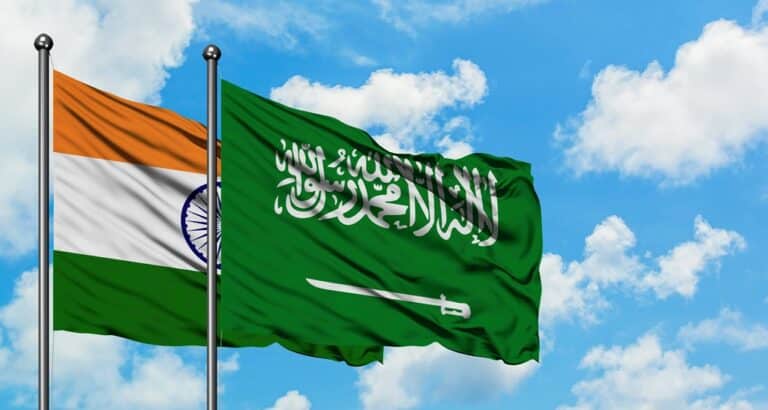 Ahead of the G20 Summit, the Saudi Arabia flag is gracing Delhi’s skyline.